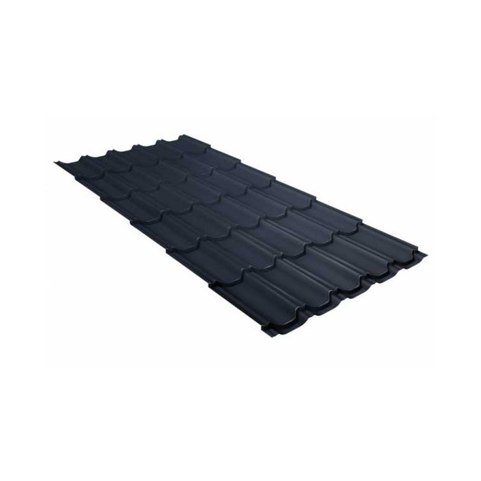 Металлочерепица Grand Line Kvinta plus (Квинта Плюс) 0,5 GreenCoat Pural Matt BT RAL 7024 Мокрый асфальт