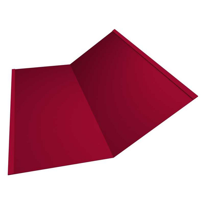 Планка ендовы нижней 300х300 0,45 PE с пленкой RAL 3003 рубиново-красный - фото №1
